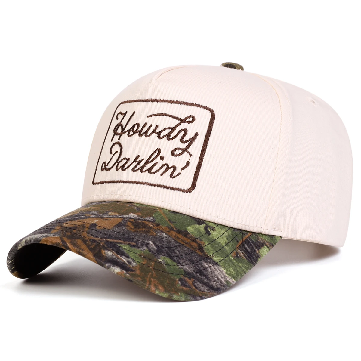 Unisex HOWDY DARLIN Baseballkappen mit Stickerei, Frühling und Herbst, verstellbare Freizeithüte für den Außenbereich, Sonnenschutzhut, Sportkappe – Detail 4