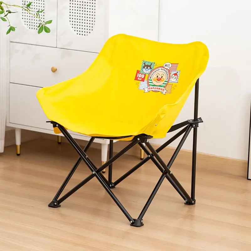 Hello Kitty Outdoor Folding Chair Anime Cartoon Portable Moon Chair Camping Chair Picnic Table Chair Beach Chair Small Stool