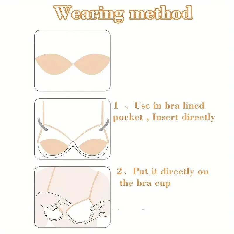 Picture 7: 1 Pair Elegant Silicone Bra Inserts - Invisible Reusable Push-Up Pads, Suitable for Bikini Halter Swimsuit, Seamless Bra Shape E