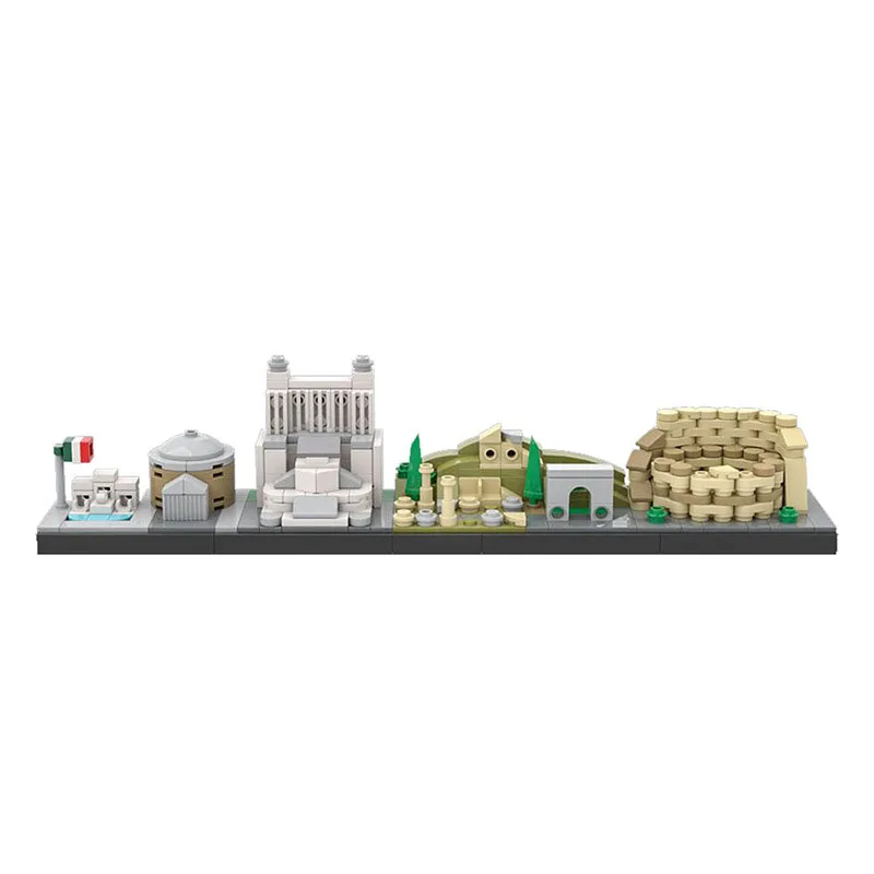 

373PCS MOC City Skyline Saint Rome Rotterdam Architecture Street View House Building Blocks Kids Toys Gift