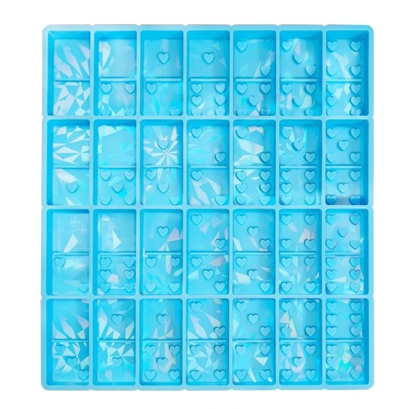  DIY Crystal Epoxy Resin Game Mold DIY Making Tool Dominoes Casting Silicone Mold