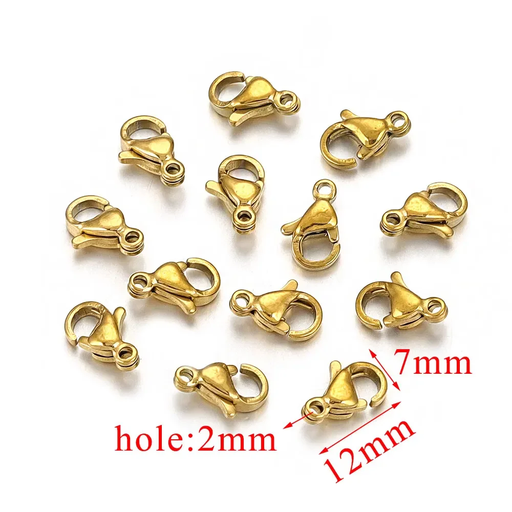 200個/箱 ステンレス製ロブスタークラスプ オープンジャンプリング エクステンションチェーン 水滴チャームキット DIYジュエリー製作アクセサリー用