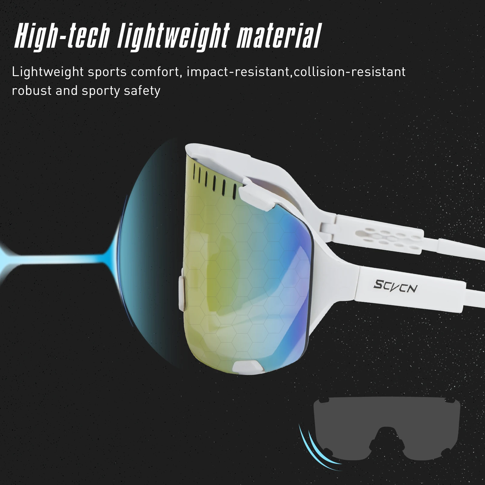 SCVCN Photochromic Glasses Cycling Sunglasses for Men Mountain Bike Road Bicycle Eyewear Pock Cycle Goggles UV400 MTB Biking