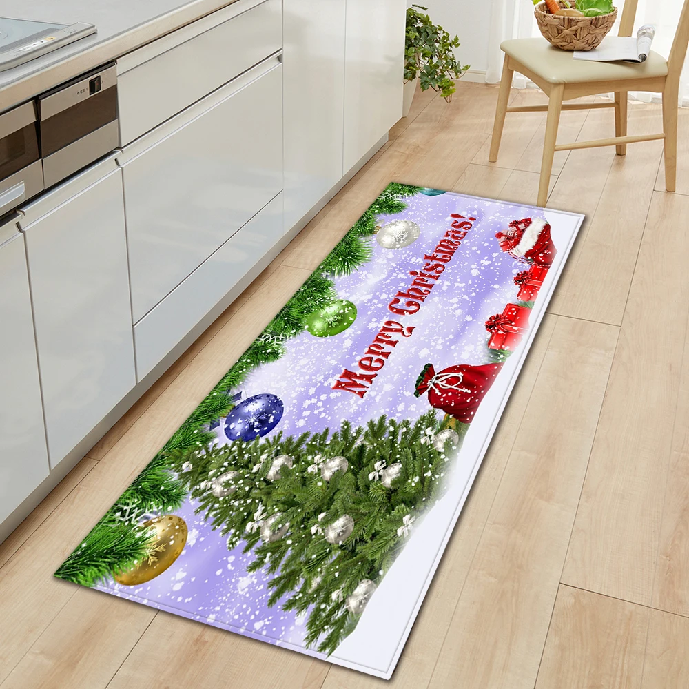 حصيرة أرضية عيد الميلاد مانعة للانزلاق ، حصيرة قدم للمطبخ ، مدخل المنزل ، غرفة المعيشة ، غرفة النوم ، الشرفة ، ديكور المنزل ، باب المدخل ، الحمام ، البساط #5