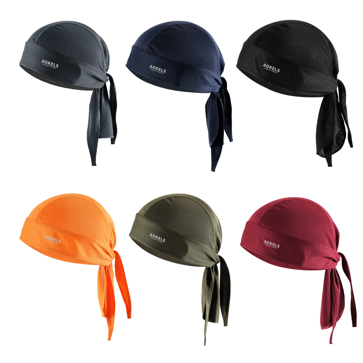 Gorro Pirata de Malla Transpirable para Hombre y Mujer, Pañuelo para la Cabeza de Secado Rápido para Ciclismo con Cordón Ajustable, Cubrecabezas para Correr que Absorbe el Sudor para Actividades al Aire Libre