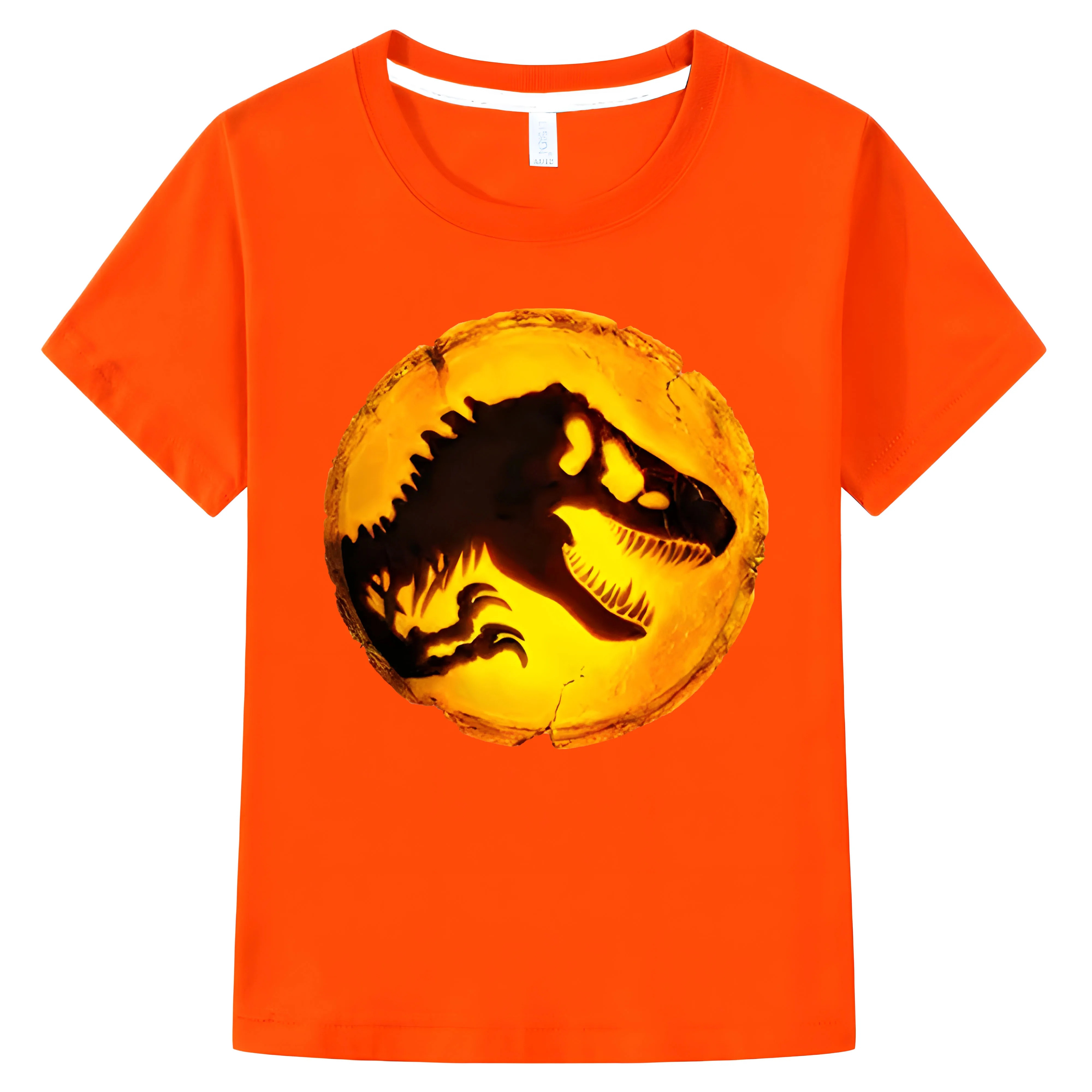 Children's Tshirt Jurassic World Dominion Printing Summer 100% Cotton Boy Girl T-shirt Children Casual Fashion Tees Tops