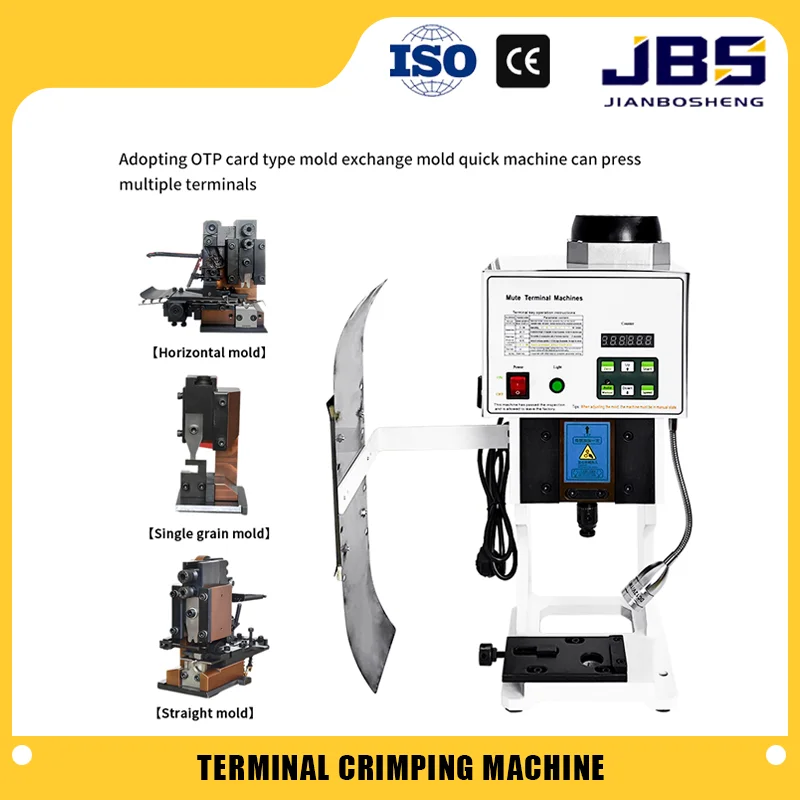 

JBS 1.5T-3T Terminal Crimping Machine: OTP Straight/Horizontal Applicator for Cable & Flat Wire Super Connector Crimper