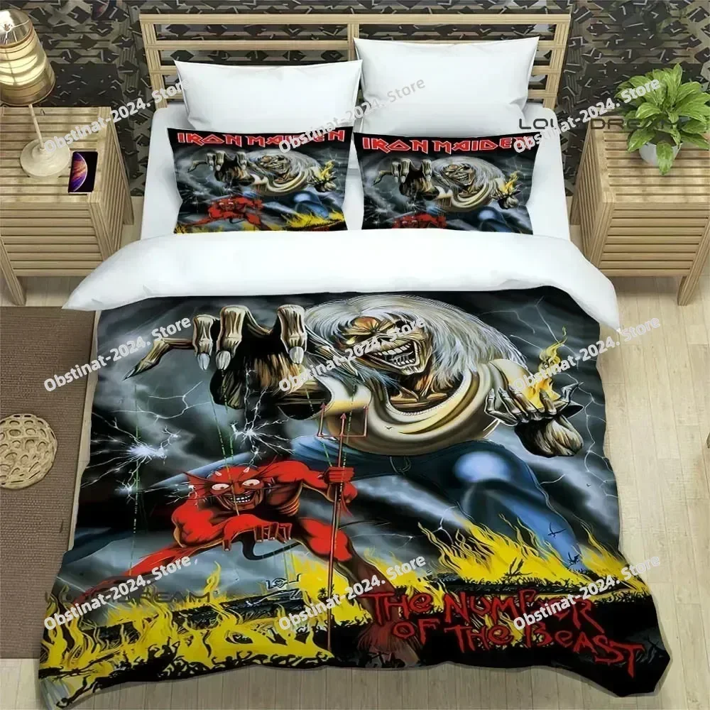 3d Rock band I-Iron-M-Maiden Bedding Sets exquisite bed supplies set duvet cover comforter set bedding set luxury birthday gift