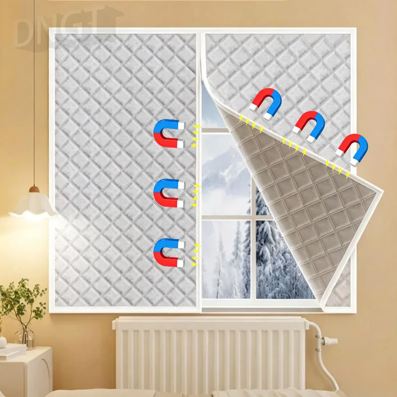 Customizable Magnetic Winter Door Curtain Thickened Windproof Warm Antifreeze Cold Insulation Home Thermal Curtain for FrontDoor