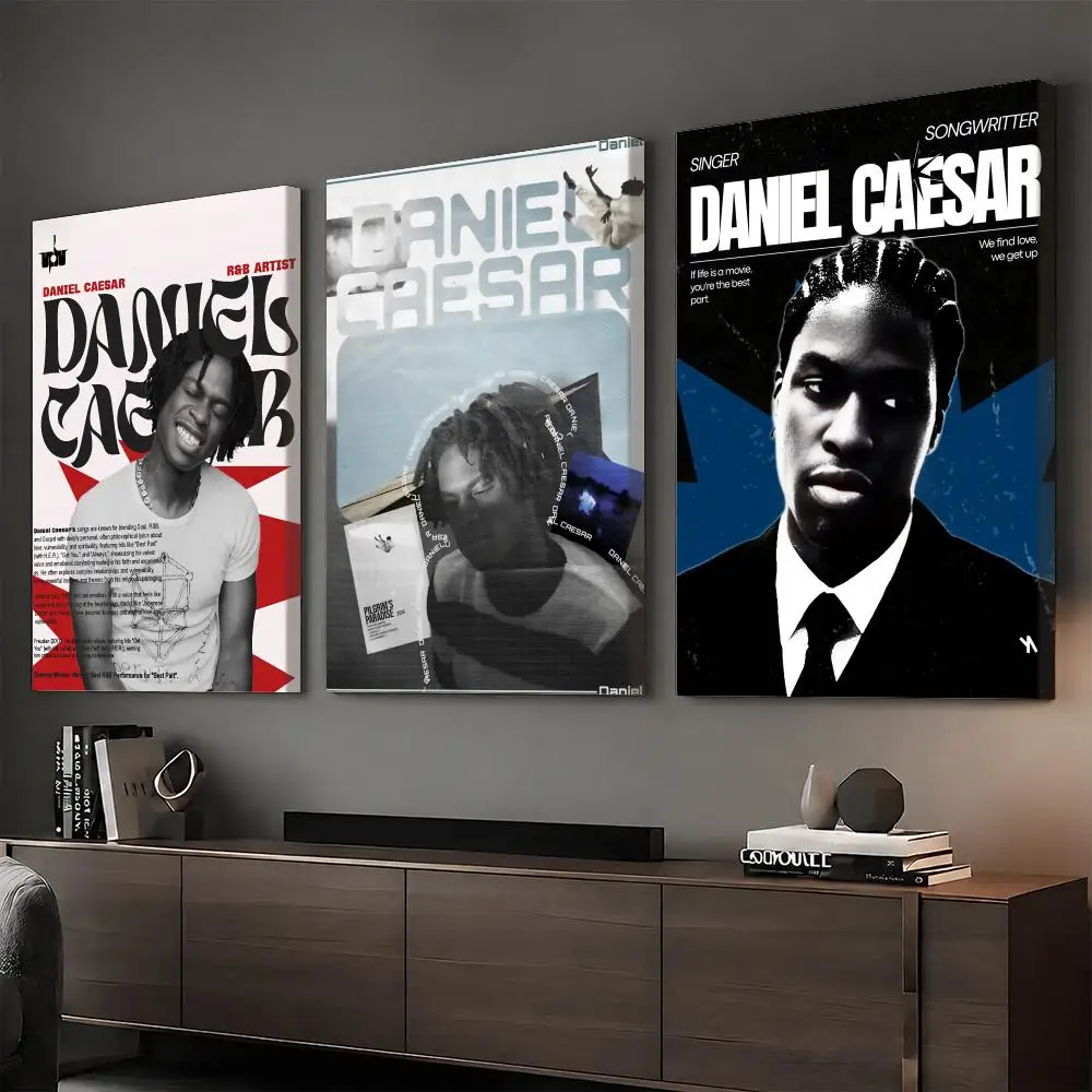 D-Daniel Caesar Singer Album Painting Calligraphy HD Modern Style Inner Frame Canvas Bedroom Room Hallway Wall Art Decor