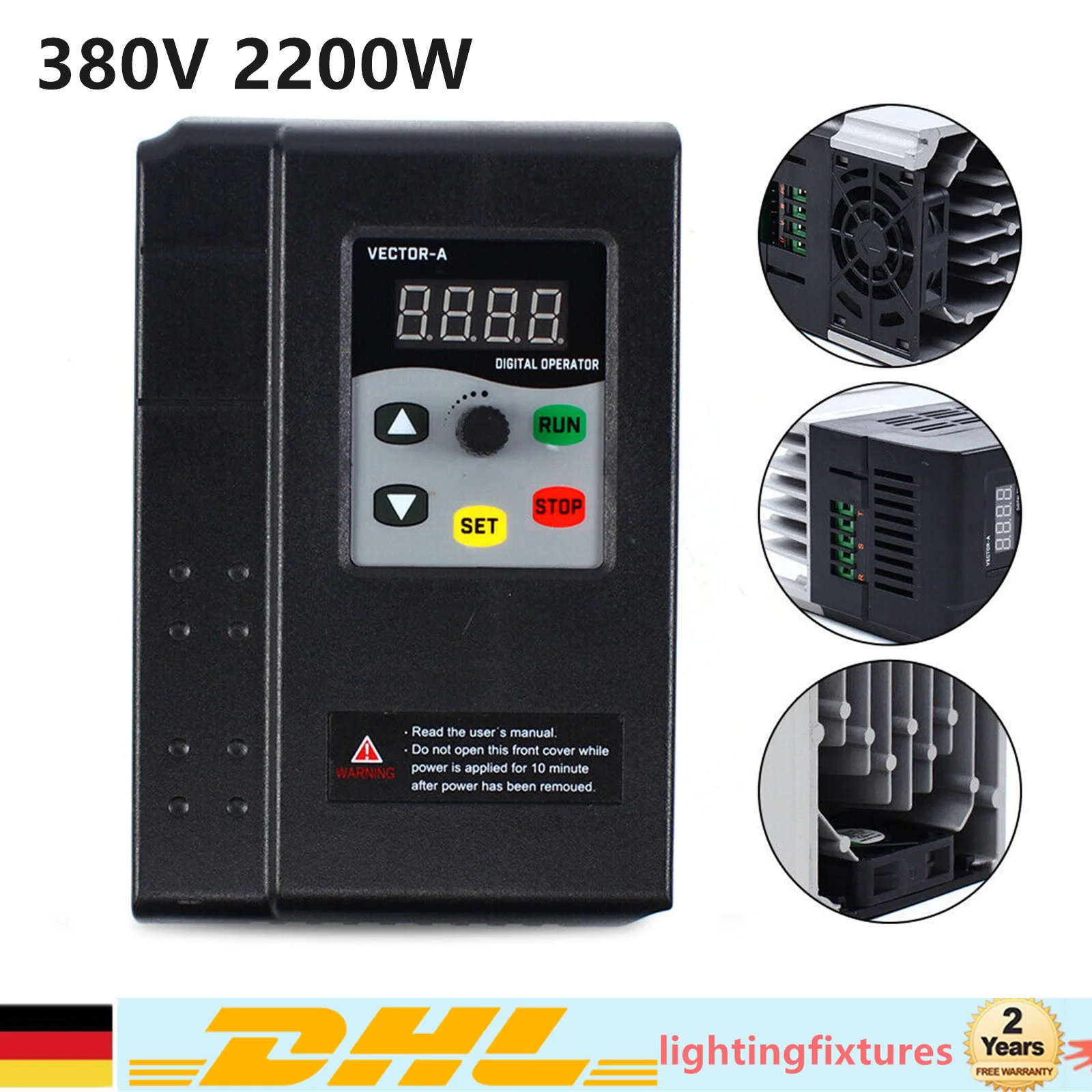 2.2KW 380V Frequency Converter Speed Controller Variable Frequency Driver 3Phase