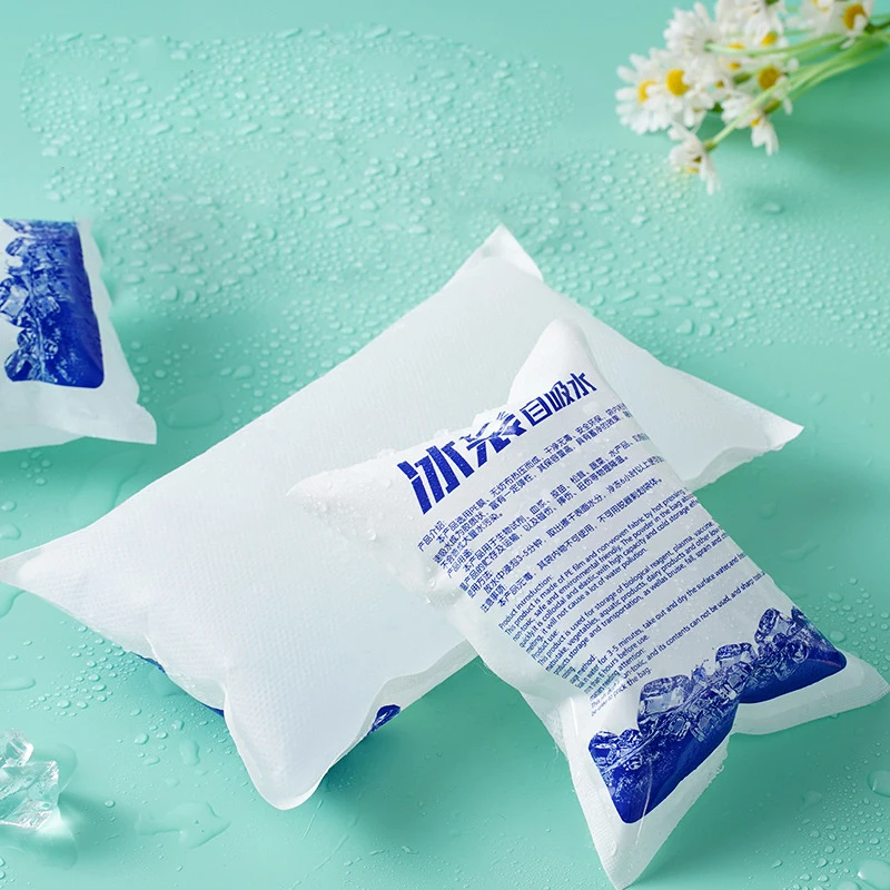 Nuevo paquete de bolsa de hielo con absorción automática de agua, conservación de alimentos congelados, dolor, compresa fría, bebidas, fruta, bolsa