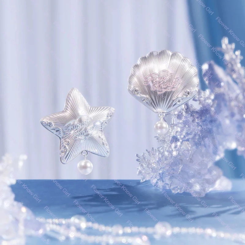 Flower Knows Shell's Jewel Series Hair Clips Shell Starfish Pearl Women Hair Accessories Tool