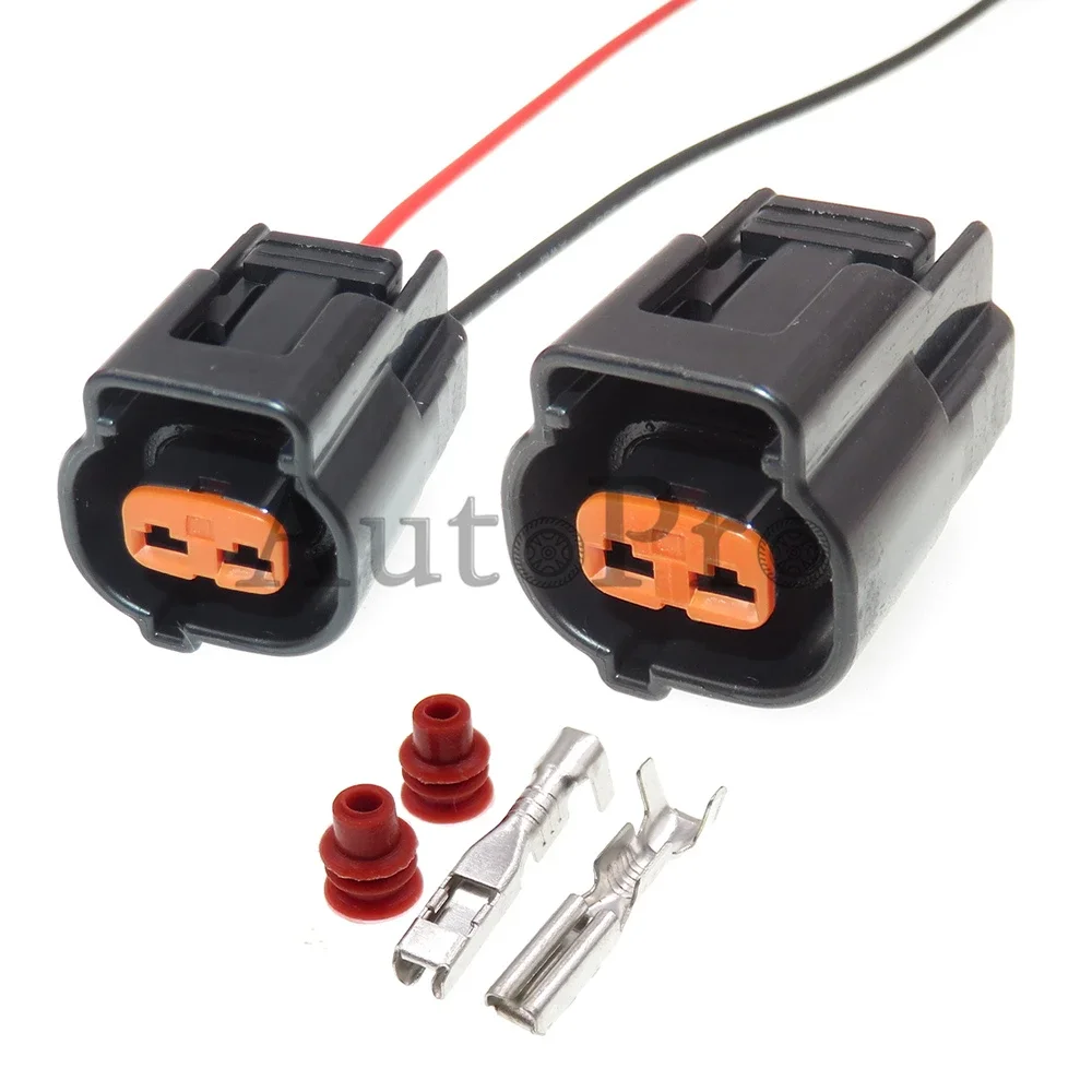 1 Set 2 Hole AC Assembly Automobile Waterproof Socket Auto Parts 6195-0062 Car Power Electrical Connector