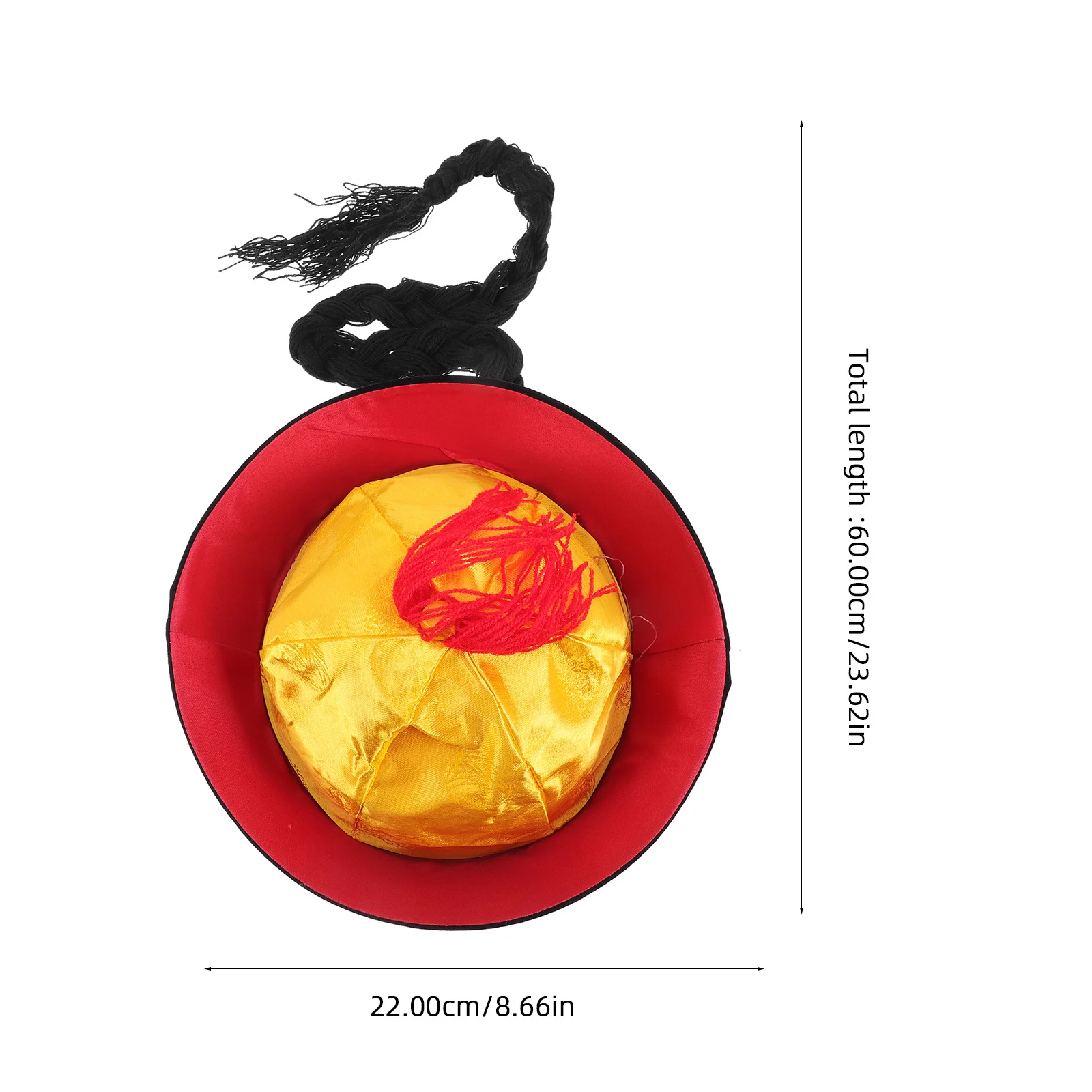 Chinese Style Ponytail Oriental Braids For Cosplay Party Costume Performance Lightweight Royal Court Hat Prop Festival