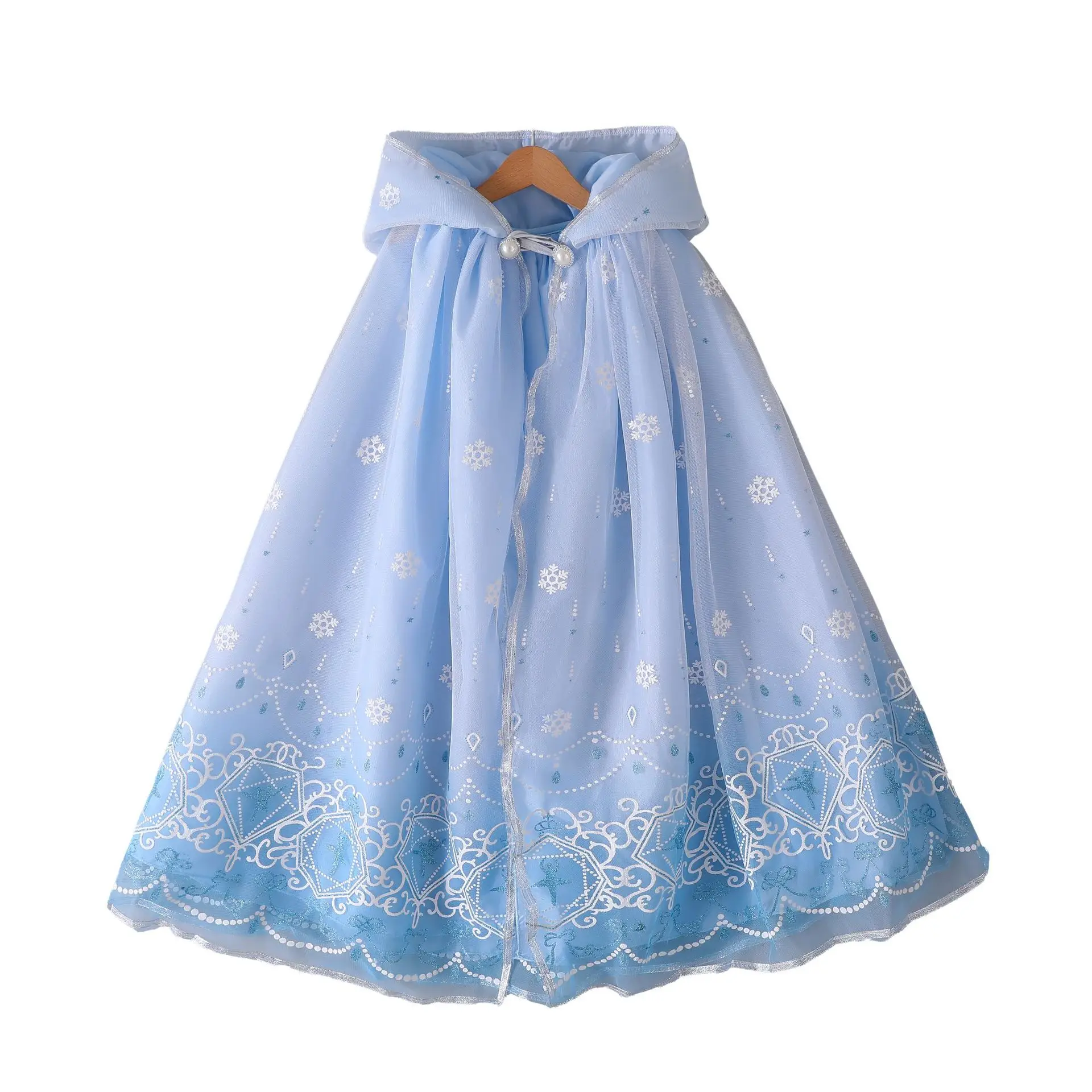 Girls Princess Costume Cloak Hooded Anna Elsa Cape Aurora Rapunzel Fancy Party Mantel Clothes Children Party Accessories