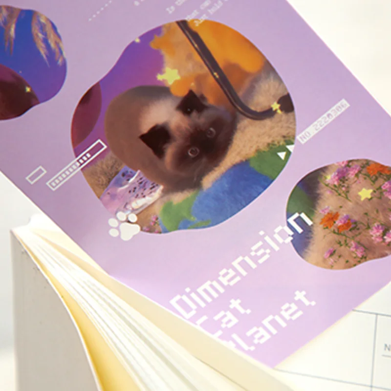 Mr. Paper 30pcs Dimension Neko Star Series Boxed Postcards Handmade Journal Collage DIY Diary Notebook Photo Album Photo Frame