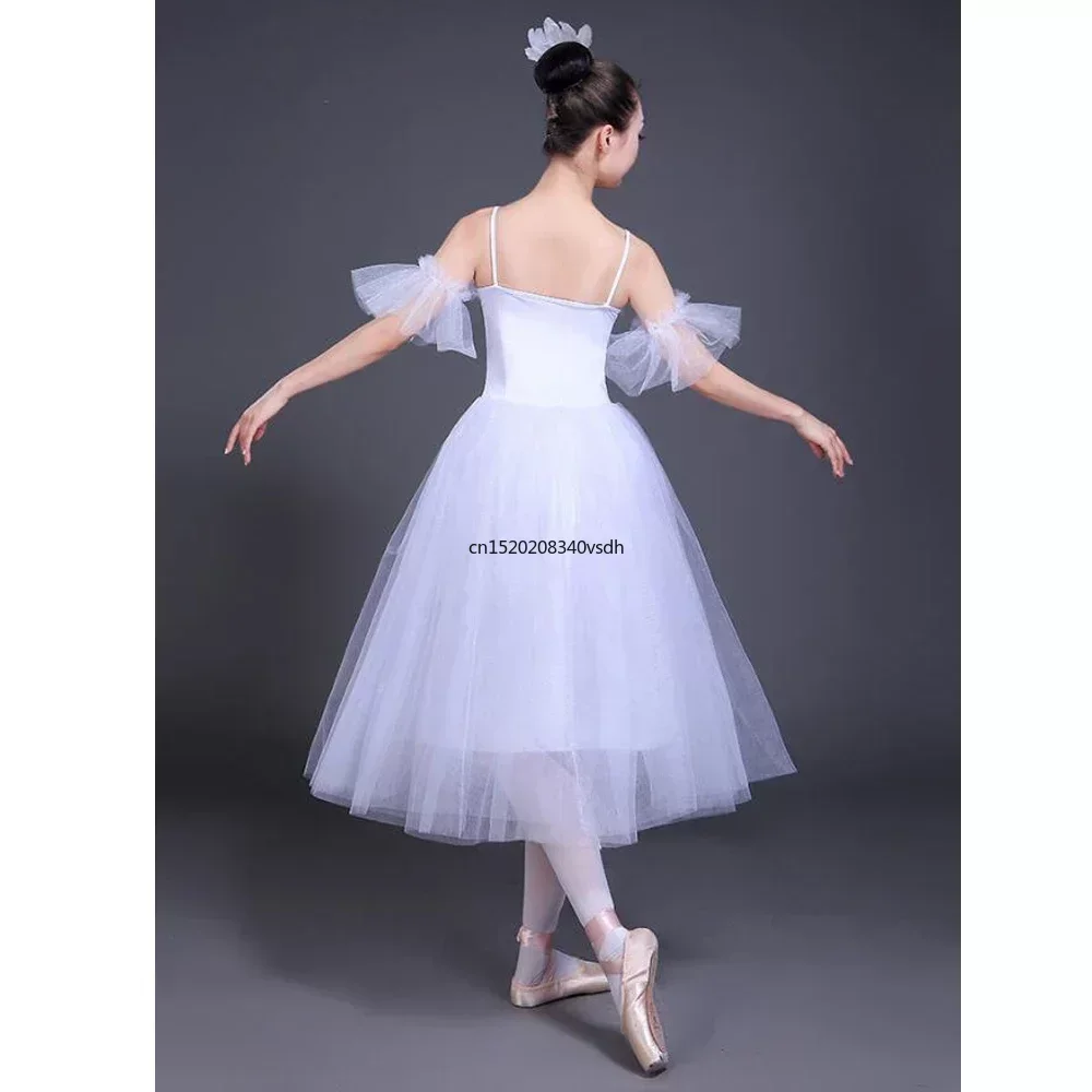 White Swan Lake Ballet Stage wear Costumes Adult Romantic Platter Ballet Dress Girls Women Classical Ballet Tutu Dance wear Suit