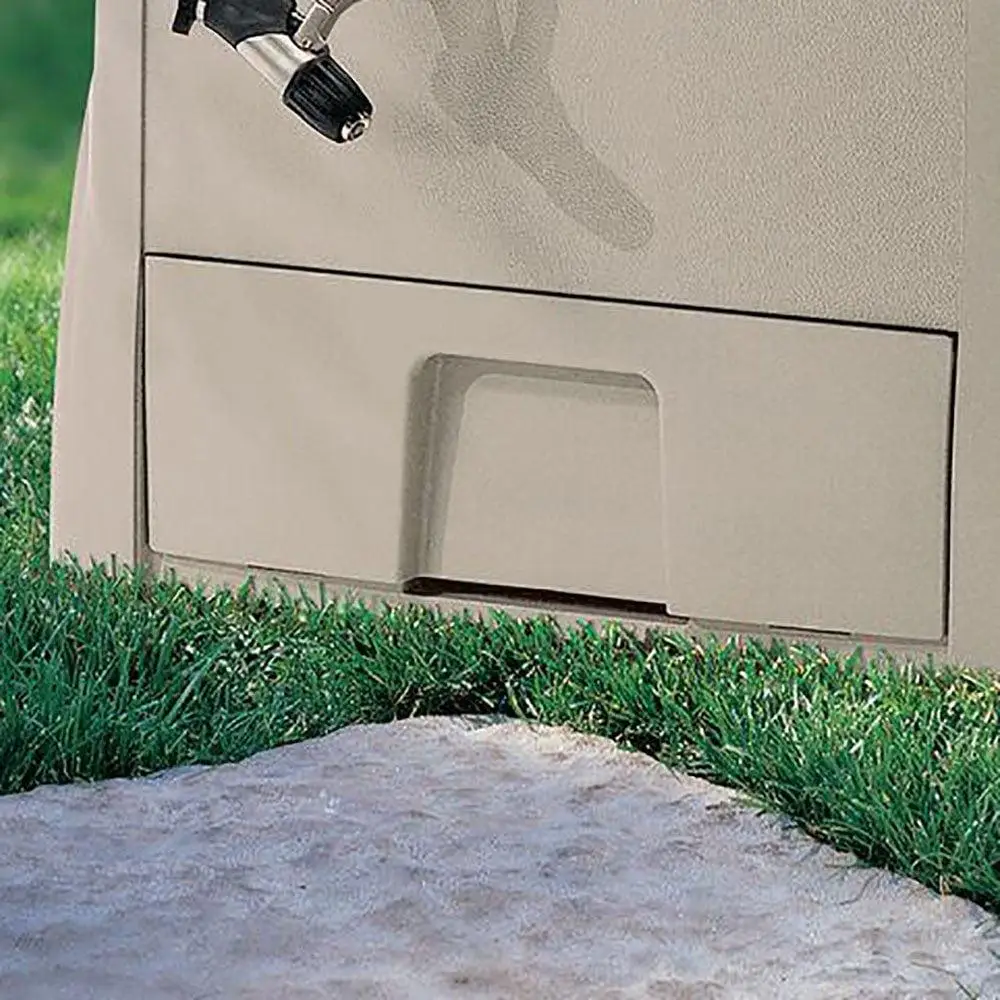 Automatic Power Rewind Hose Reel 100ft with Foot Pedal Smart Trak Technology Rechargeable Battery Storage Bin Manual Crank Easy