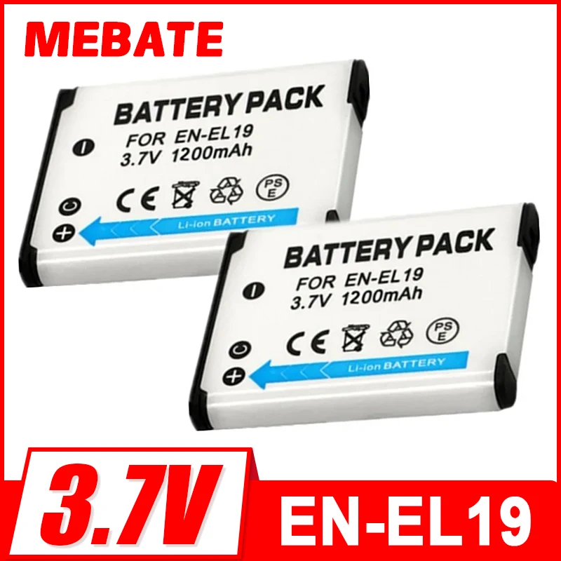 EL19 EN EL19 EN-EL19 Camera Battery 1200MAH for Nikon Coolpix S2600 S2700 S3100 S3500 S4100 S4150 S4400 S5200 S6400 S6900 W150