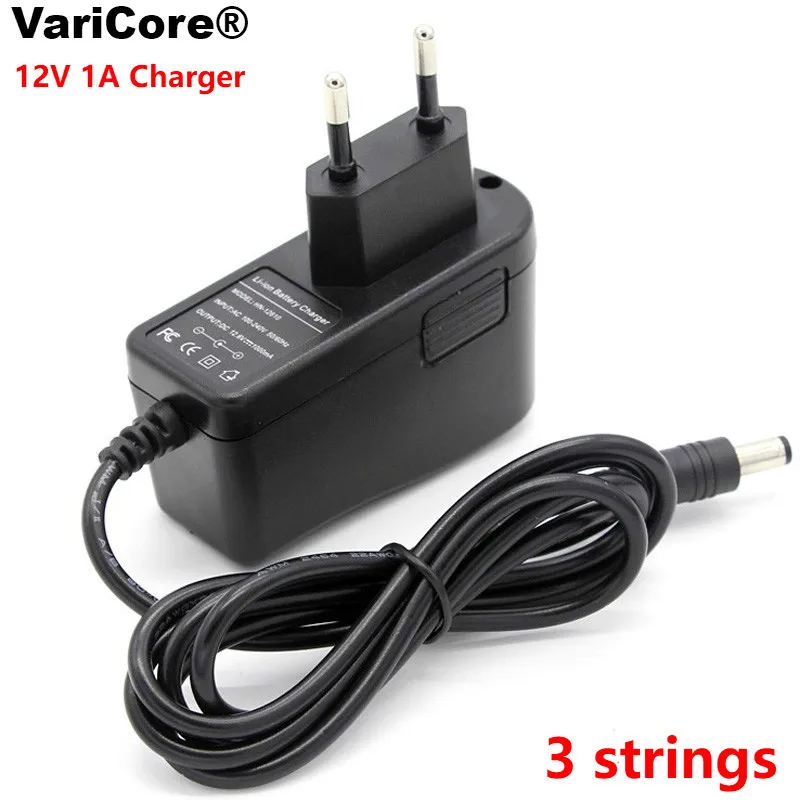 VariCore 12V 24V 36V 48V 3 Series 6 Series 7 Series 10 Series 13 String 18650 Lithium Battery Charger 12.6V 29.4V DC 5.5*2.1mm