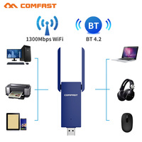 1300Mbps USB Wireless Adaptador 2.4/5Ghz WiFi 5 Antenna Dongle 2 in 1 Bluetooth 8822BU USB3.0 8812BU Wi Fi Network Card for PC