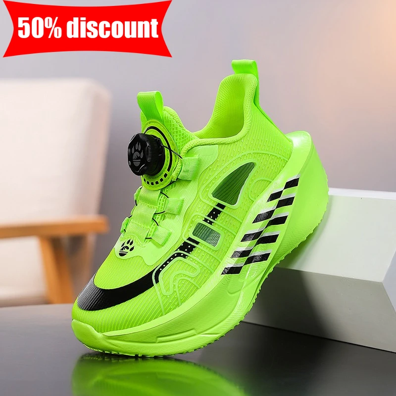 

Childrens Running Shoes Comfortable Mesh Boys Outdoor Training Shock-absorbing Tennis Shoes New Hollow Breathable Casual Shoes