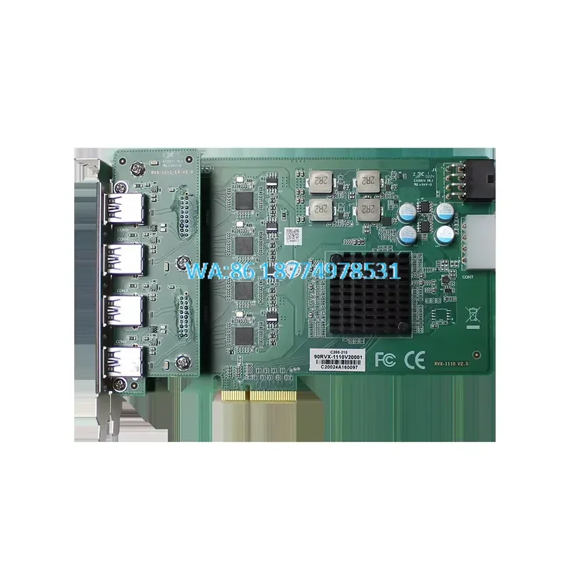 Wmwmnu PCI Express X4 Gen2 Slot 8 USB3.0 Adapter Card with 2.5Gb/s Internal for Industrial USB