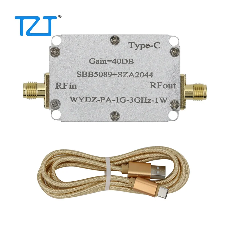 TZT SBB5089+SZA2044 One-Way Microwave Power Amplifier RF Power Amplifier Module 40DB WYDZ-PA-1G-3GHz-1W