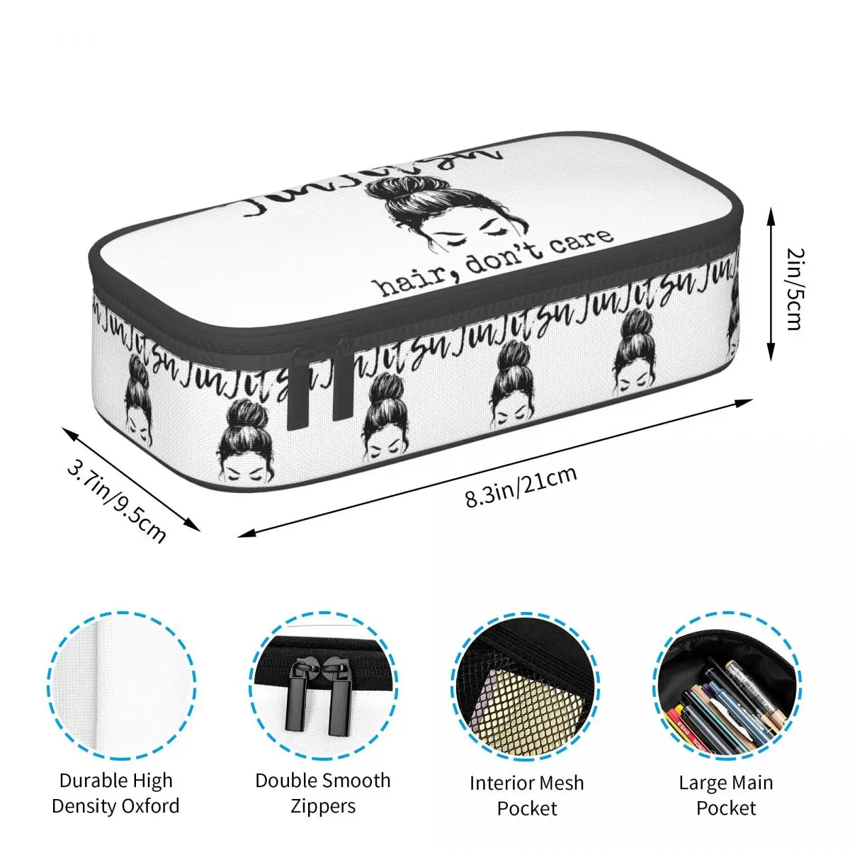 جيو جيتسو الشعر لا رعاية المرأة مقلمة لطلاب مدرسة صندوق القلم حقيبة أقلام رصاص لوازم مكتبية حامل قلم حقيبة
