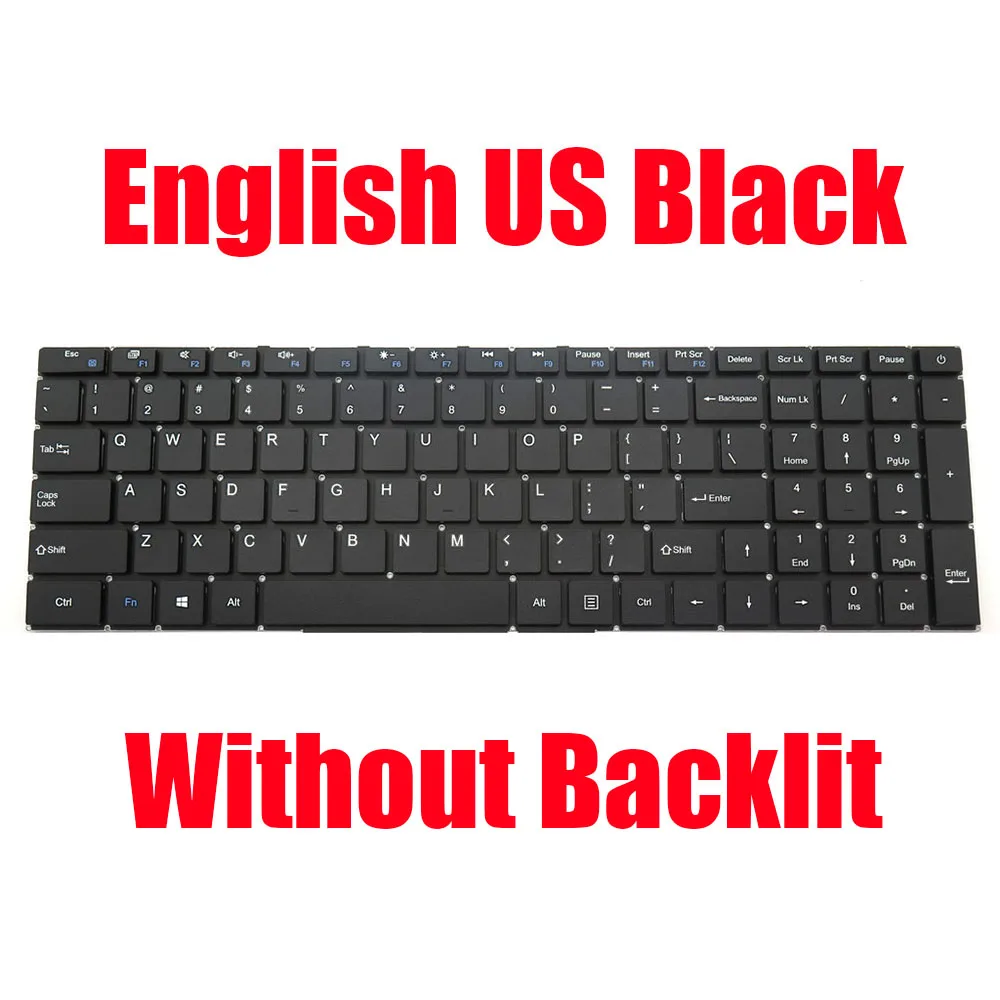 USNew  Laptop Keyboard For Chuwi For HeroBook Plus 15.6 CWI530 Layout Without Printing Black Without Backlit