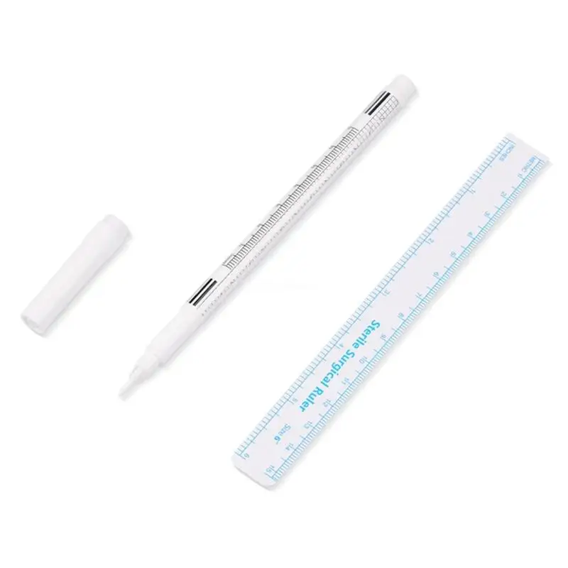 

10x Skin Marker Eyebrow Positioning Pen White Marker Pen Surgical Skin Marker Dropship