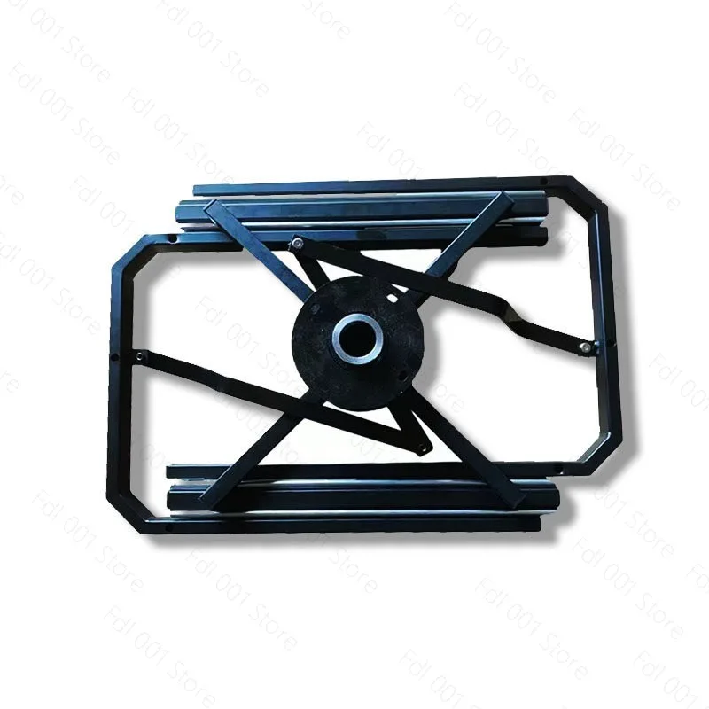 Square to Round Convertible Table Track - Rotating & Telescopic Slide Rail System, Multifunctional Dining Table Hardware Kit