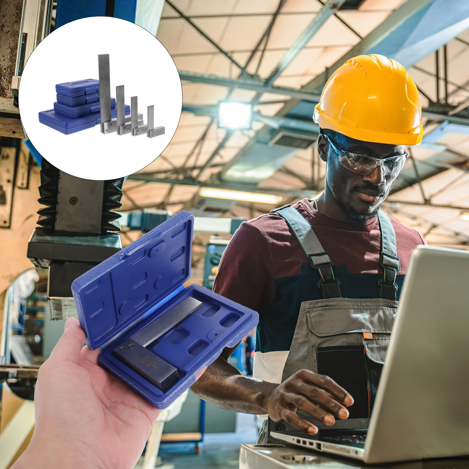 

1Set Carpenter Square Stainless Steel Durable L-Shape Precision Square Woodworking Accessory Machinist Engineer Tool Set