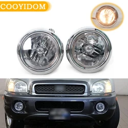 Car Front Fog Light With Bulbs Reflector Lamp Foglamp Driving Light For Hyundai Santa Fe Santafe 2001 2002 2003 2004 2005 2006