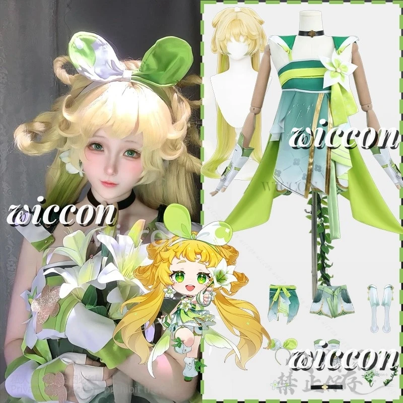 

Аниме игра Wuthering Waves косплей костюм Verina зеленый эльф весеннее платье лесной стиль для девочек и женщин Лолита наушники парики по индивидуальному заказу