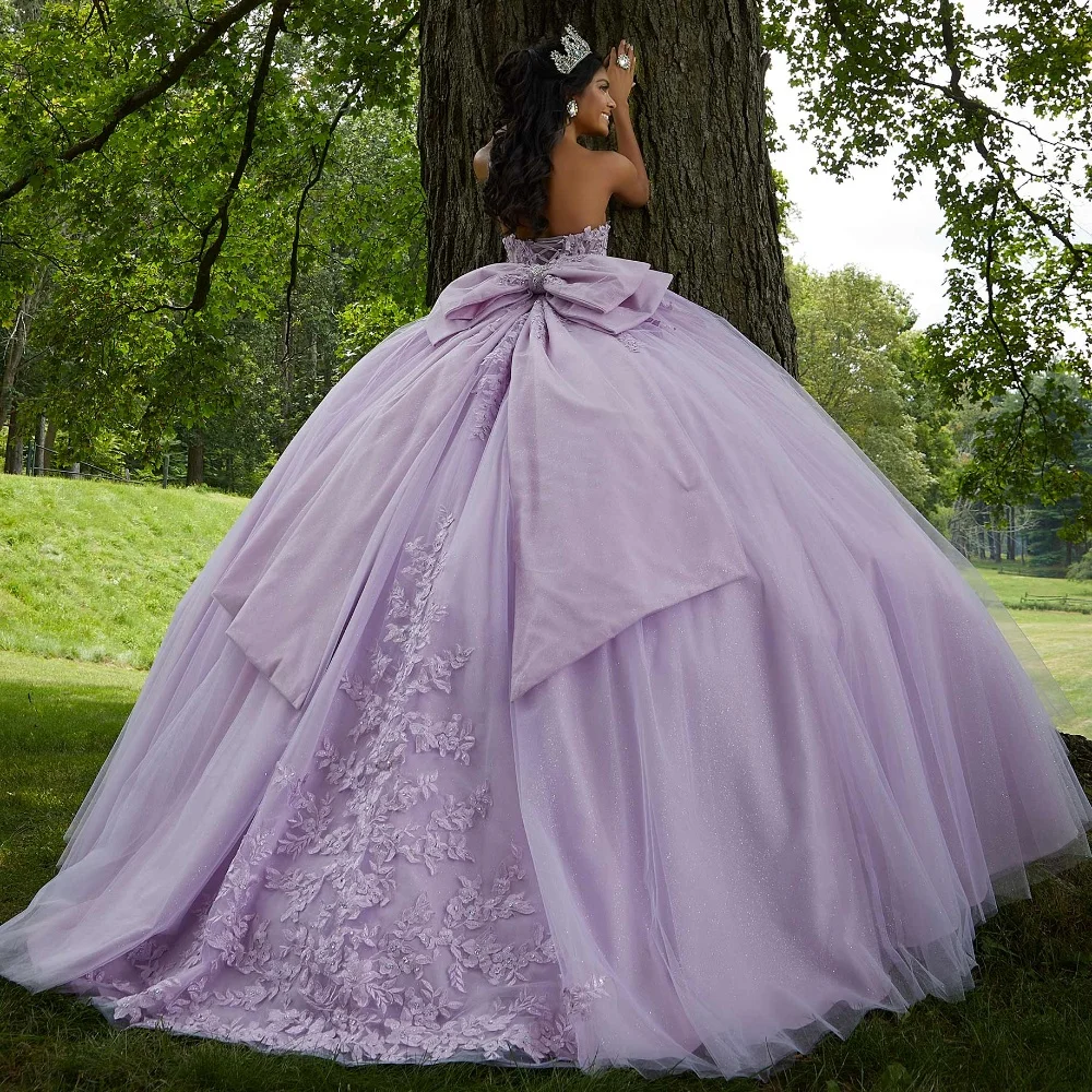 EVLAST мексиканское синее платье Quinceanera бальное платье с кристаллами и бисером кружевные аппликации корсет с бантами Sweet 16 Vestido De 15 лет TQD079