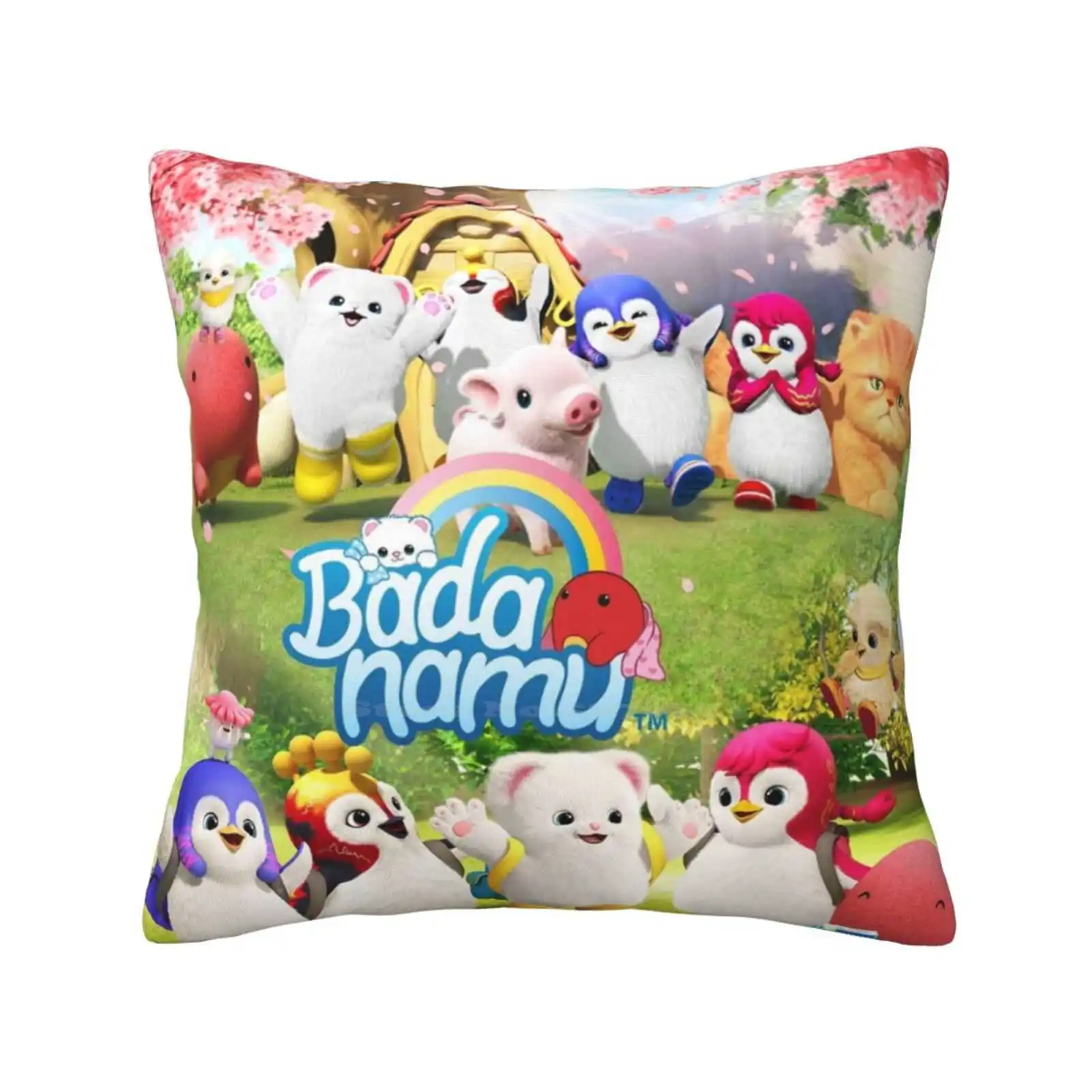 Sixba Character Cartoon Logo Soft Comfortable Pillowcase Badanamu Curly Pogo Jess Mimi Abby 2021