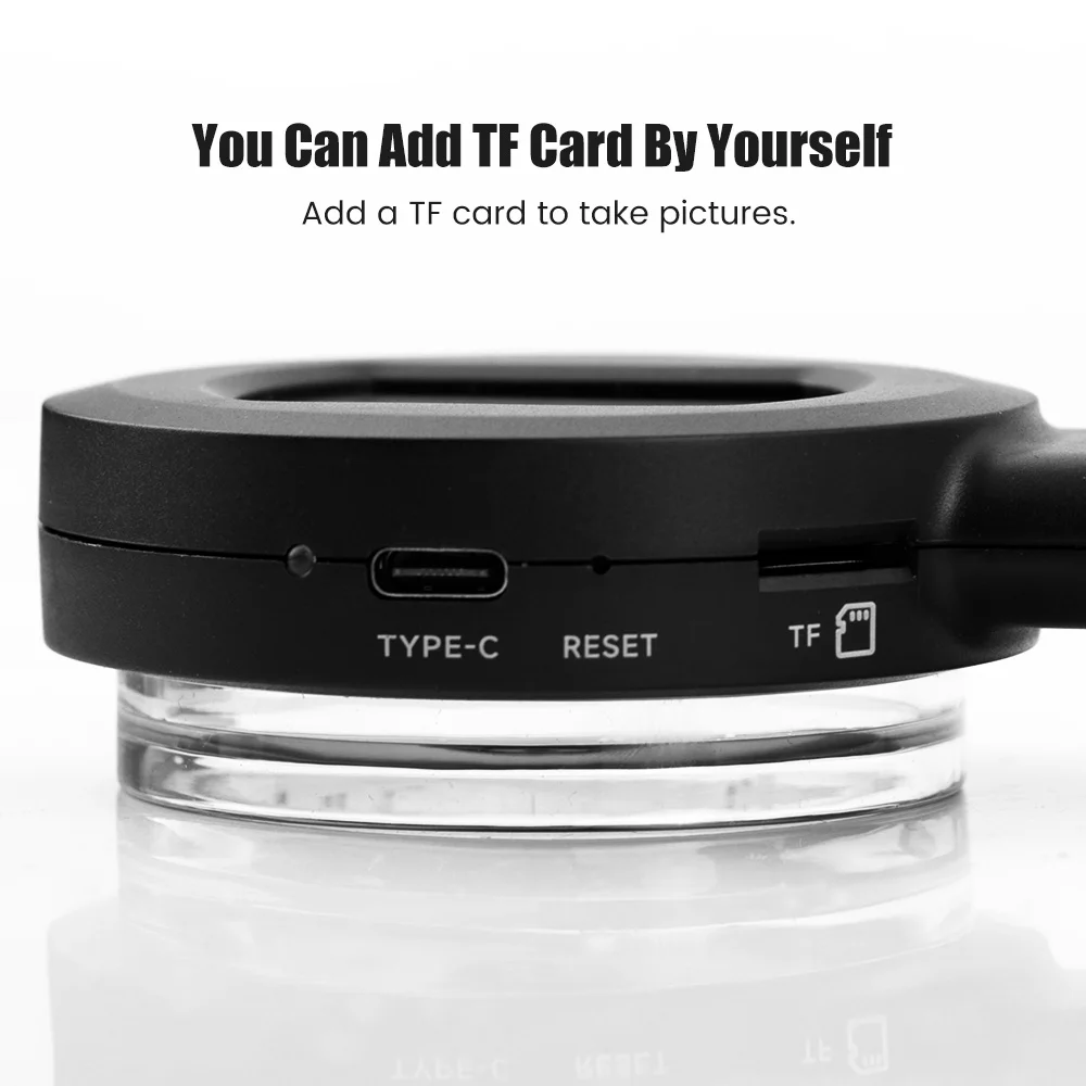 피부 분석을 위한 미니 충전식 휴대용 디지털 현미경 - 휴대용 8 LED 배율 피부경 및 피부 분석기