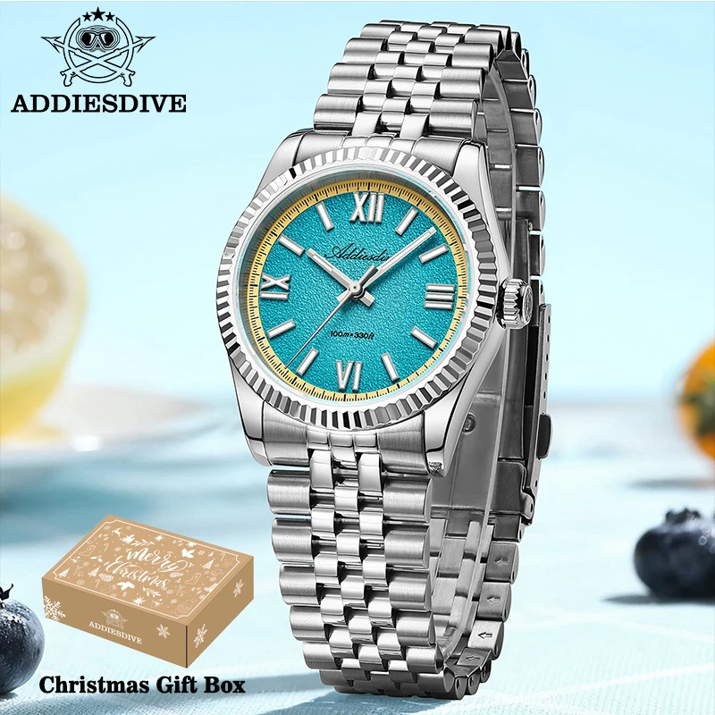 

ADDIESDIVE NEW VH31 Quartz Watches For Men Sapphire Glass Waterproof Simple Dial Dress Stainless Steel Man Watch Christmas Gift