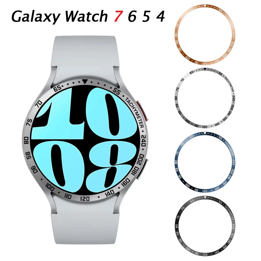 Metal Bezel For Samsung Galaxy Watch 7 6 5 4 40/44mm Time/Speed Scale Frame Protective Ring For Watch 47mm 43mm 46mm 42mm Correa