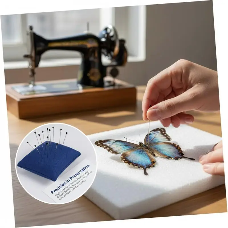 100pcs Stainless Steel Insect Pins Educational Lab Supplies for Specimen Mounting Biology School Display