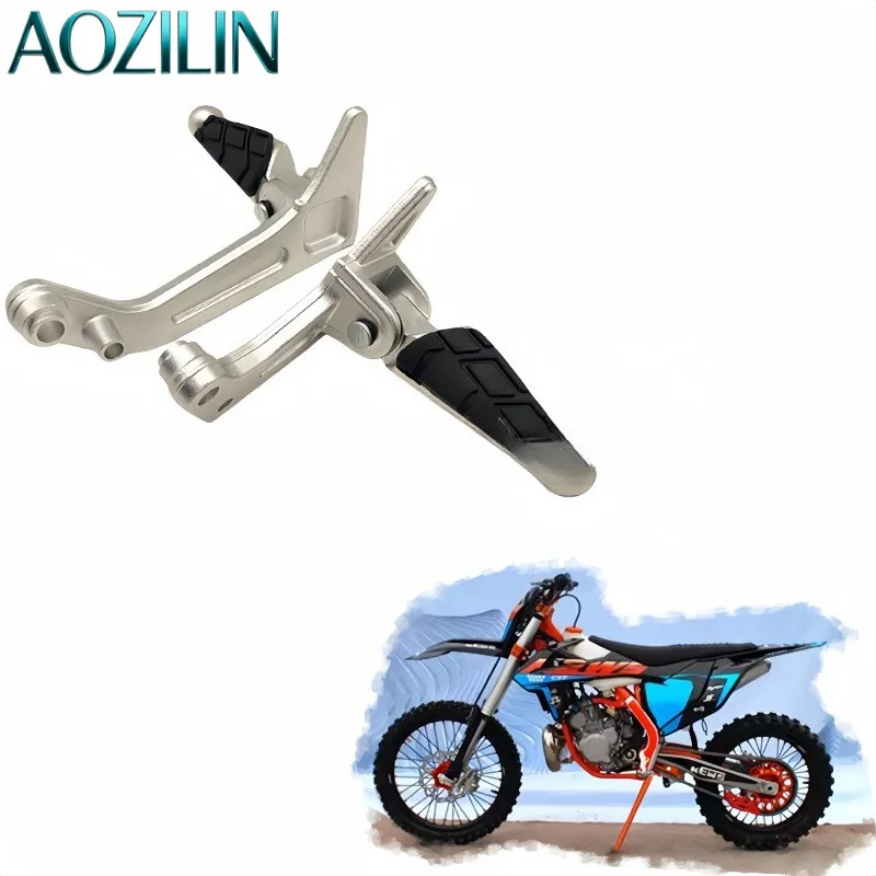AOZILIN Aluminum Rear Foot Pegs Modified Parts Fit KTM & KEWS K16 Off-road Motorcycle, Dirt Bike Rear Footrest Pedal