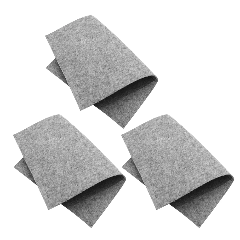 

3Pcs Calligraphy Felt Pads Stable Performance for Writing Drawing Practical Student Desk Accessories Grey Color