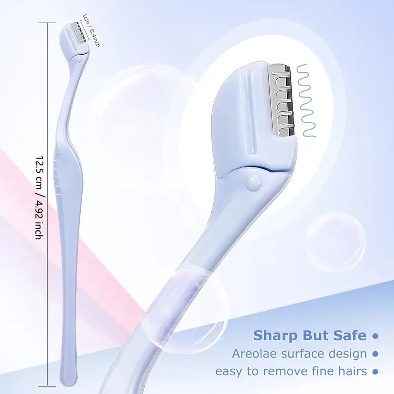 ماكينة تشذيب الحواجب الصغيرة، ماكينة تشذيب اللحية للوجه، ماكينة حلاقة محمولة بسهولة تزيل الشفاه، أداة العناية بالوجه الخاصة بالشعر #3