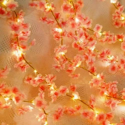 Artificial Sakura Flowers Vine for Wedding Decoration Garden Arch Home Room Decor Party Bridal Fake Silk Outdoor Ornament
