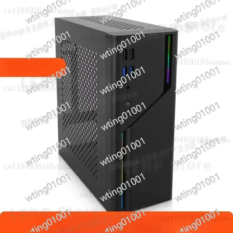 for A09R Mini ITX Case 17x17cm Supports Small 1U PSU 4.2L Ultra Compact Portable HTPC Chassis Ideal for Home Theater PC