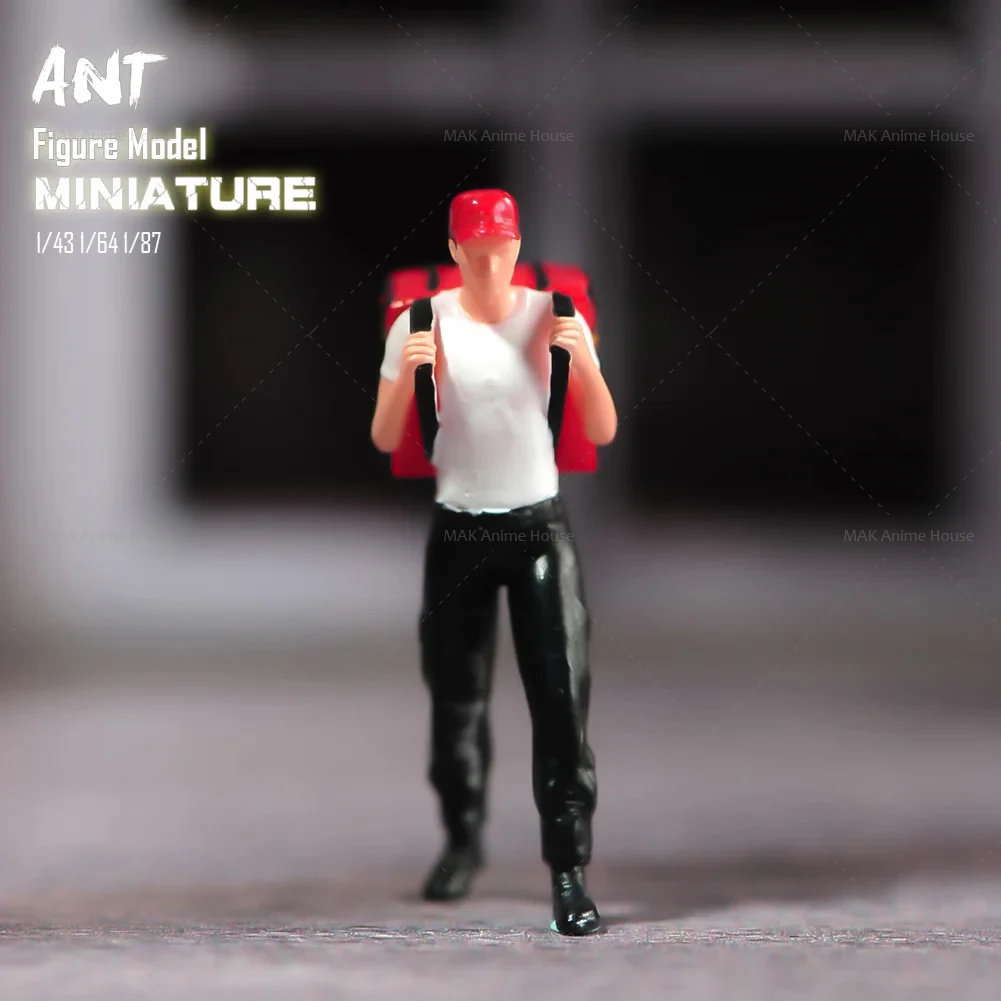 Figurine de pilotes de livraison de nourriture, modèle de beurre, décoration de scène, jouets de voiture, mâle et femelle, MiniIndic 1/87, 1/64, 1/43, 1/24