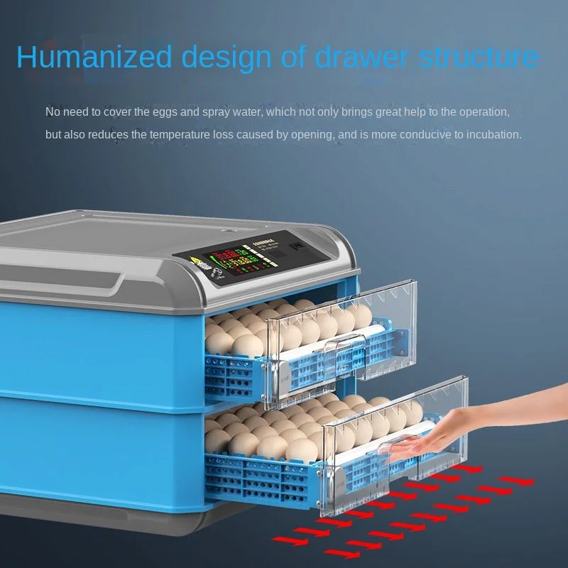 Imagem -03 - Incubadora de Energia Totalmente Automática 128 256 Dupla Tensão Grande Capacidade Frango Tambor Pato Pombo Codorna