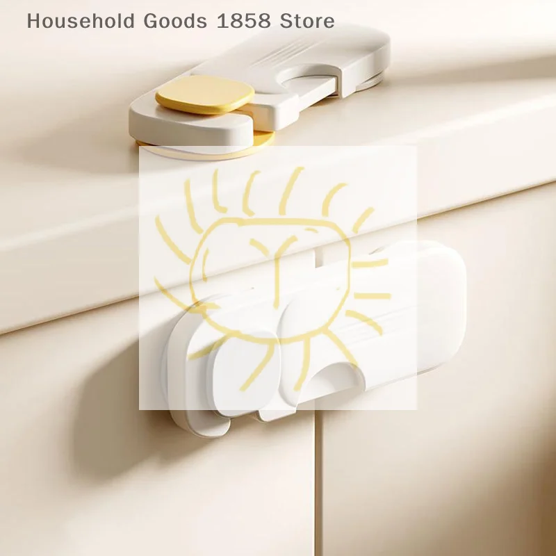 1Pcs Baby Anti-Pinch Hand Cabinet Door Buckle Home Refrigerator Lock Multi-Function Drawer Locks For Kids Security Protection